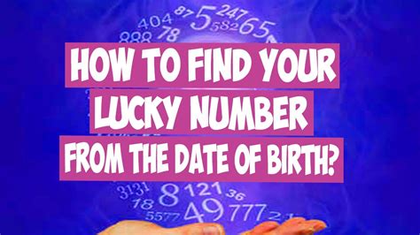 lottery lucky number by date of birth|Calculate Lucky Numbers in Birth Date .